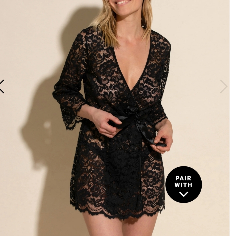 Cosabella lace robe